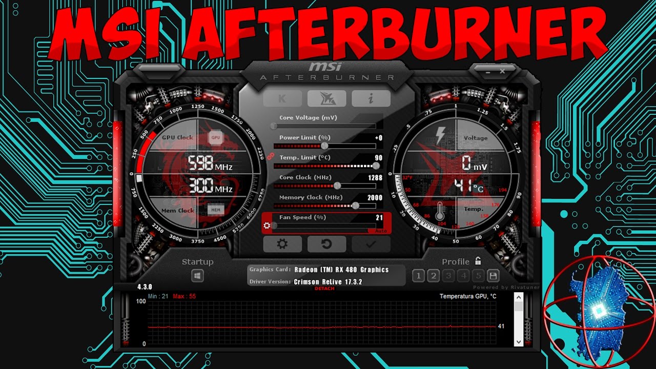 Msi afterburner как снизить температуру процессора